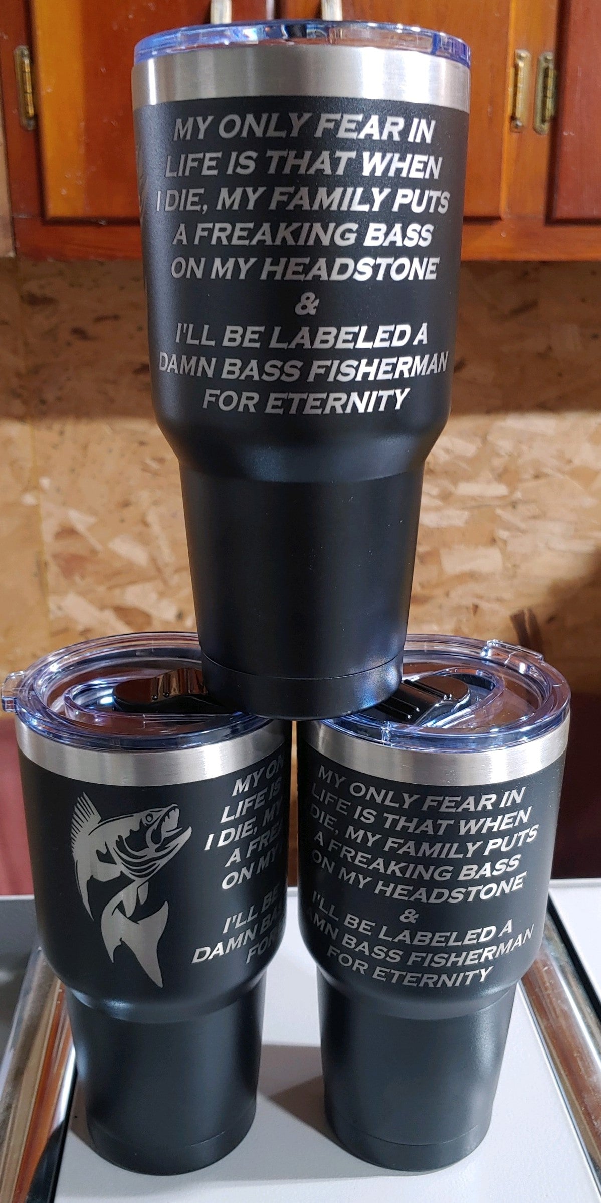 30oz Tumbler "Don't Put A Bass On My Headstone"